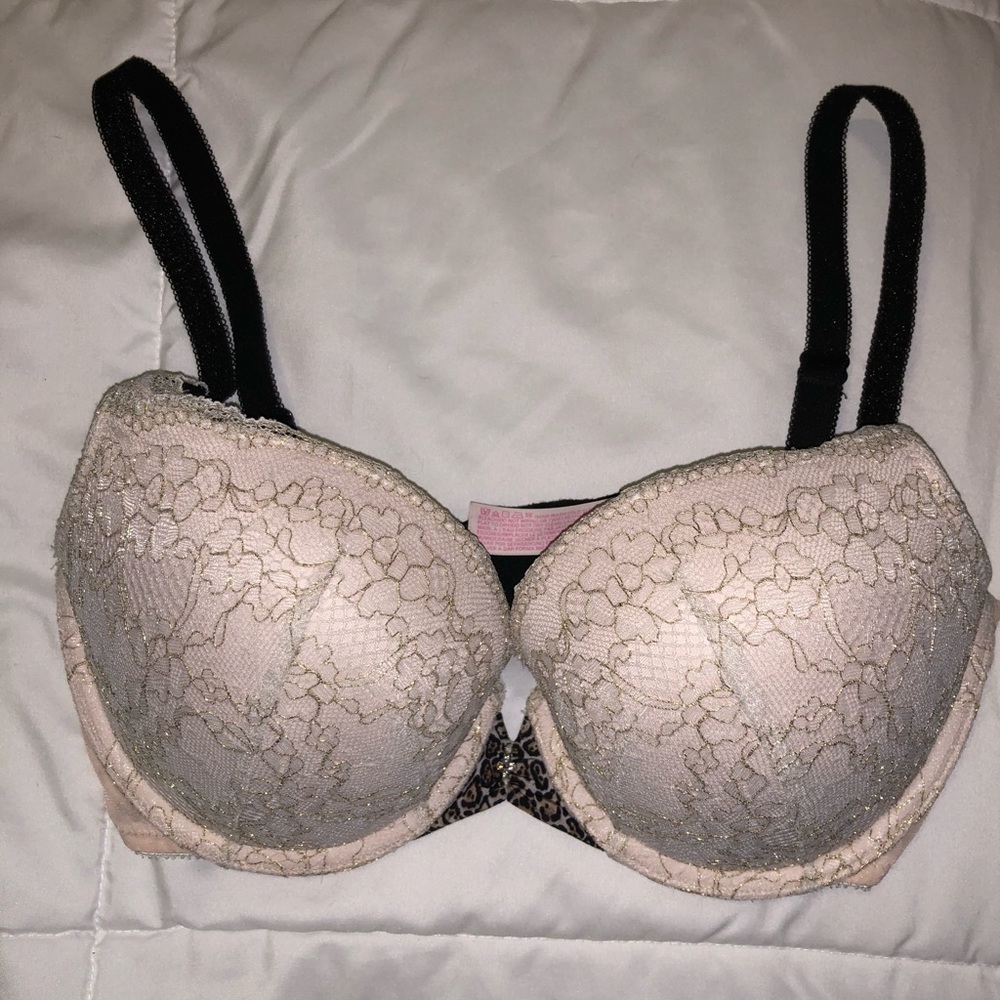VS Padded Demi 32DD blush Pink & Black
